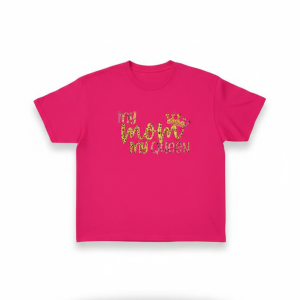 Diseño: my mom my queen pink hologram/animal print